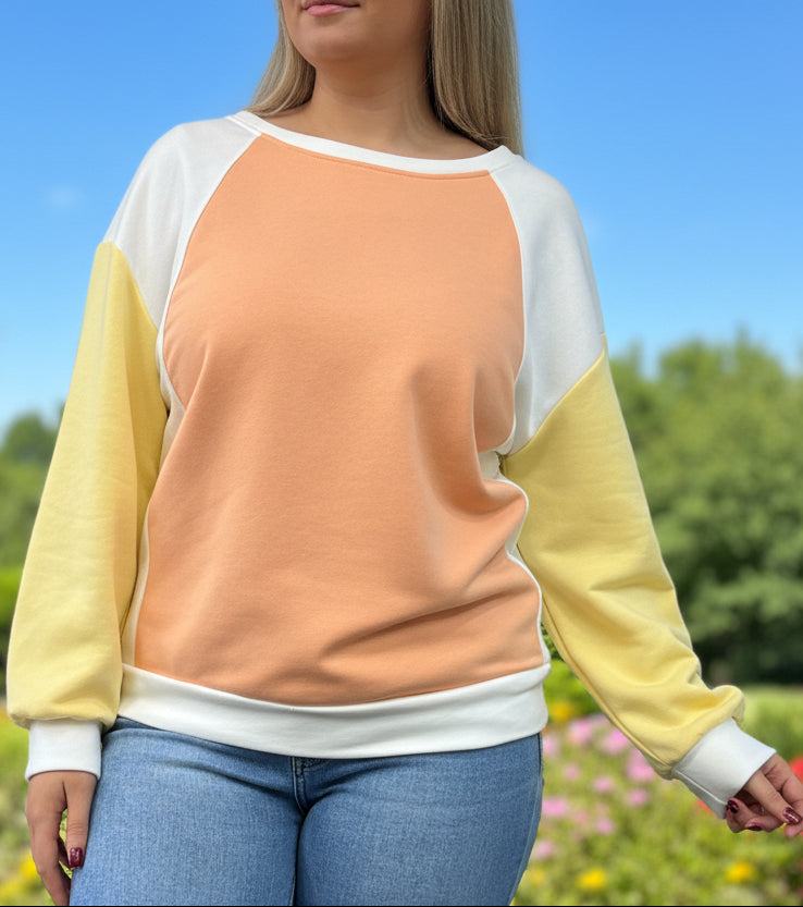 PHILLY- PANEL SCUBA SWEATSHIRT TOP