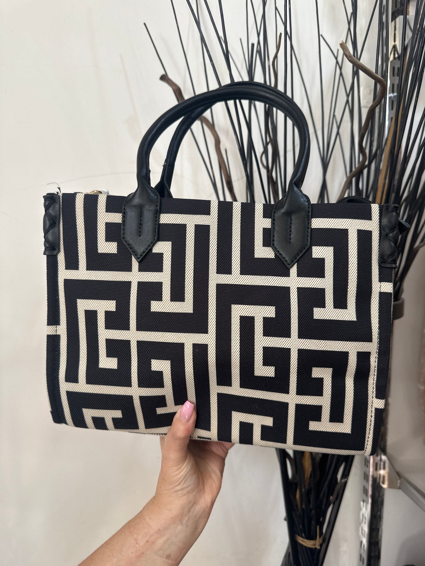 F-ENDI - CANVAS FF PRINT H/BAG