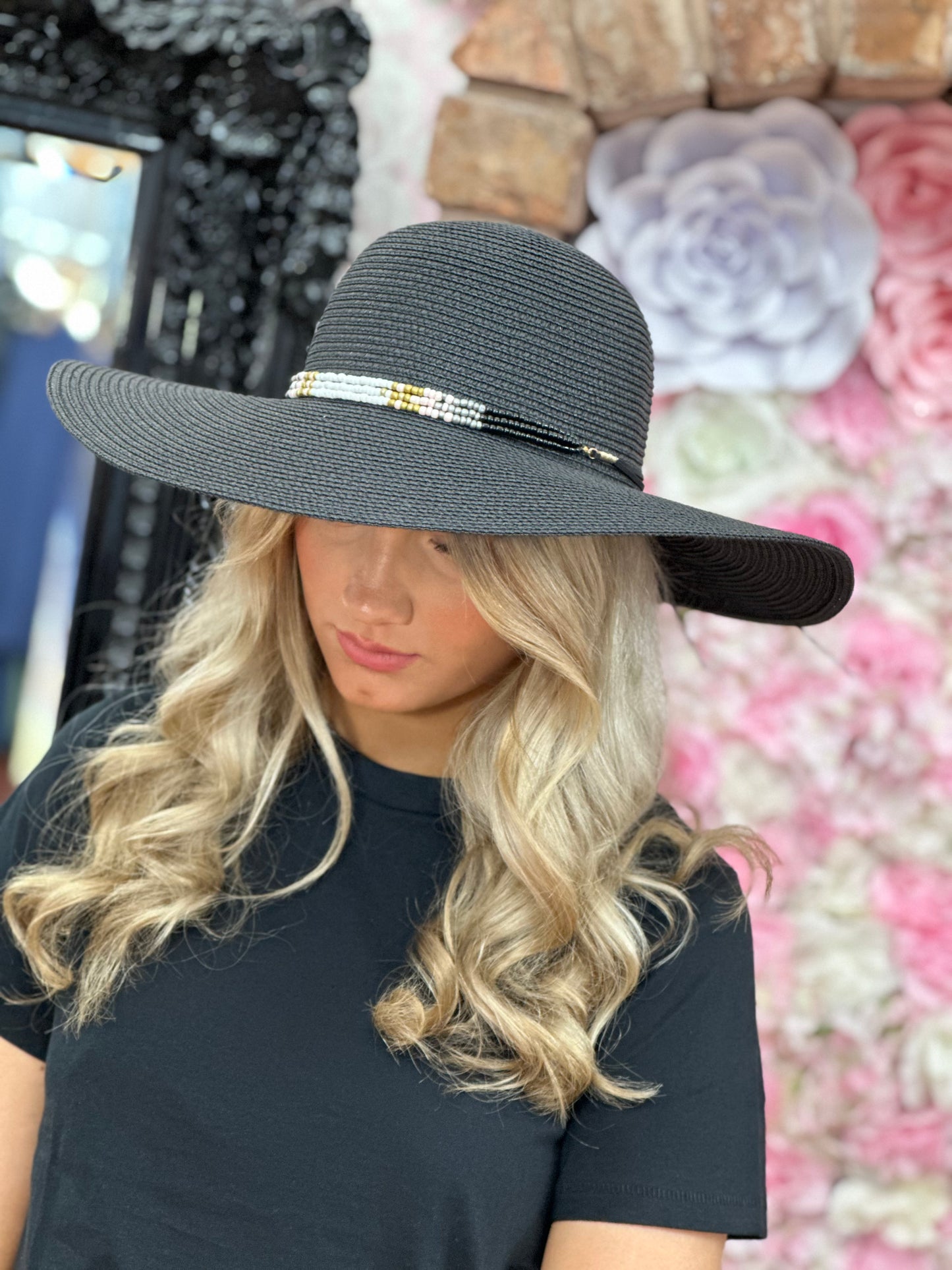 SOLER0- BEAD TRIM SUMMER HAT- ENDOFLINE