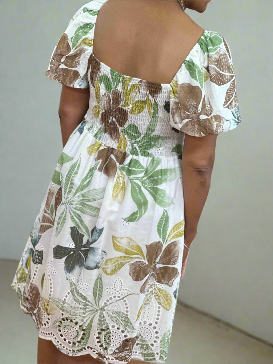 BARDOT COTTON SMOCK DRESS -LAST ONE LEFT