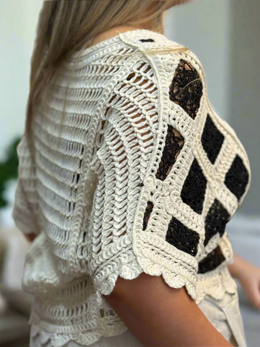 ROMA COLLECTION-RHEA CROCHET TOP