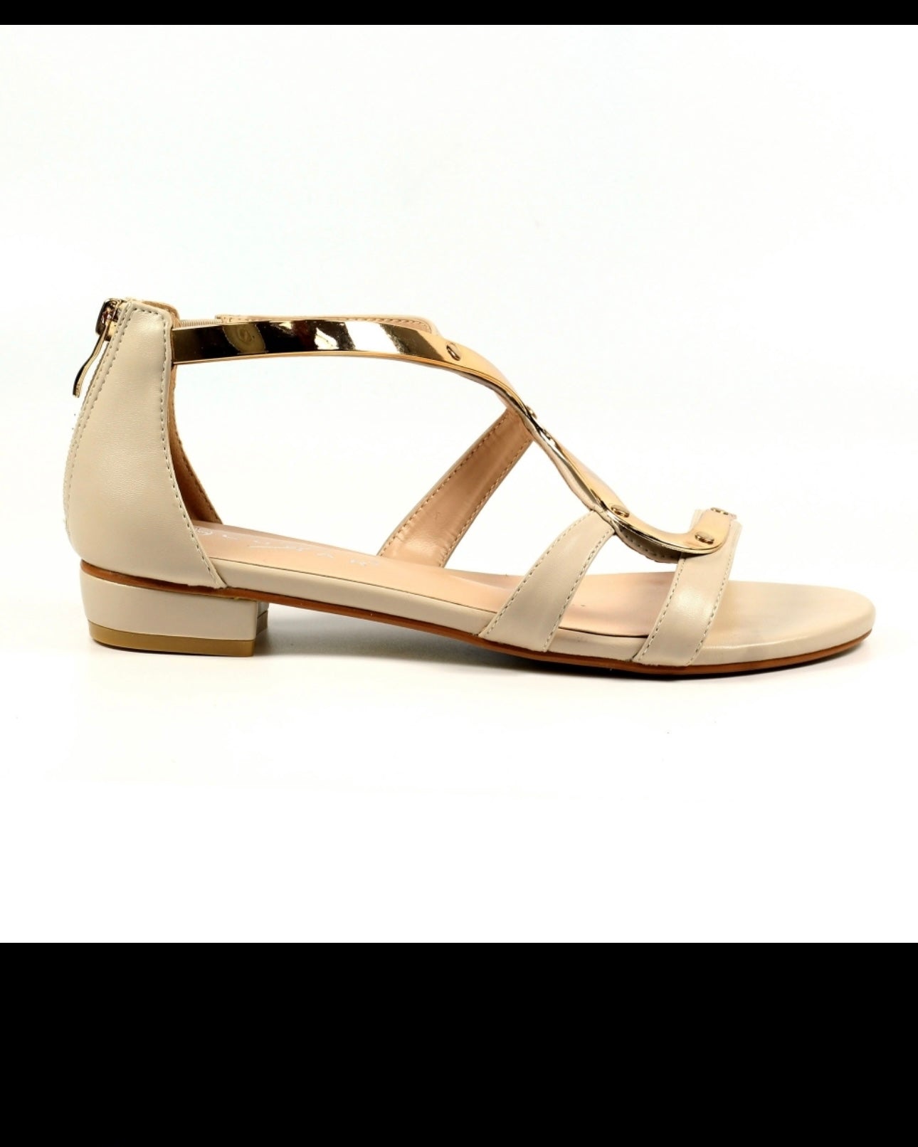 LUNAR GIRONA-ZIP BACK SANDAL BEIGE
