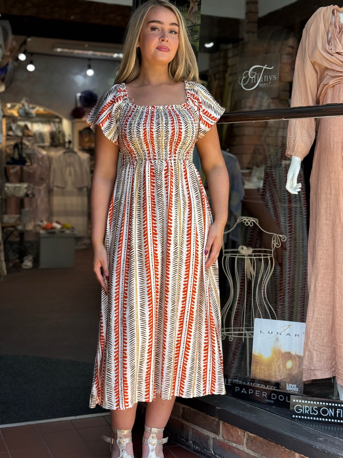 ERICA-BAROT SHEAR CACTI DRESS