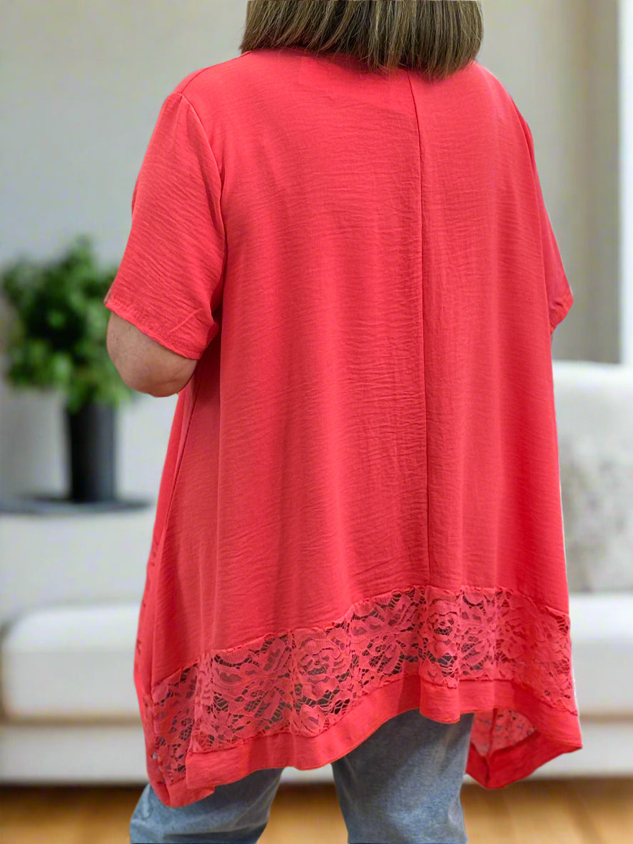ST IVES-IDA A LINE LACE TOP