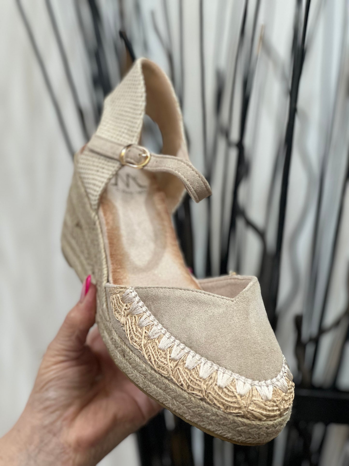 HAVANA-SUEDETTE WEDGE ESPEDRIL