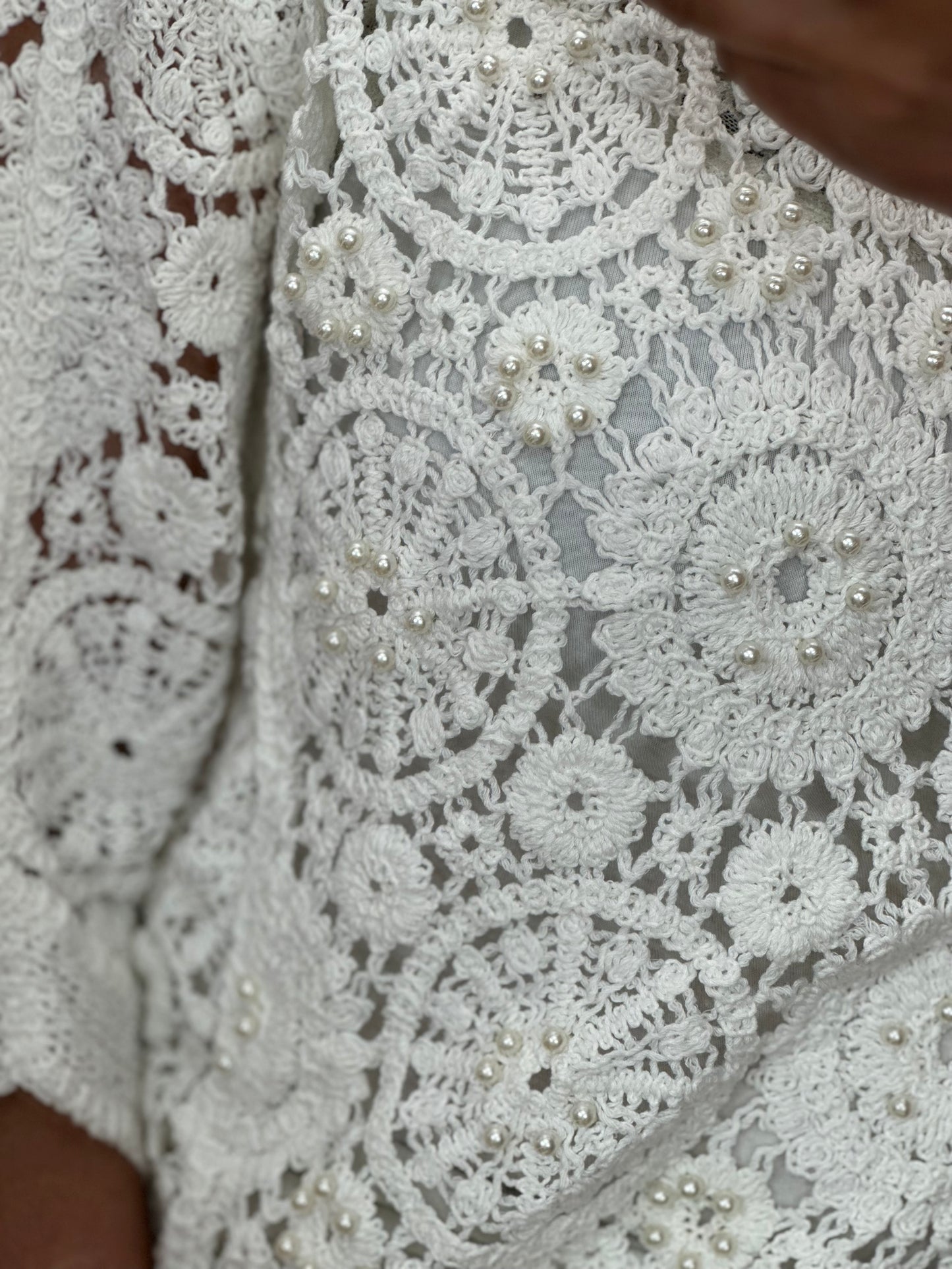 ROMA- MARIN PEARL DETAIL SHRUG