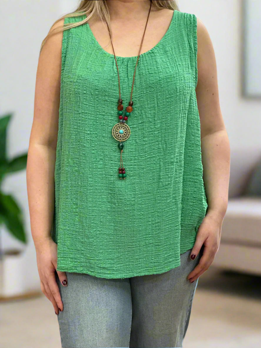 ROSANNA- SLV/LESS LINEN COTTON TOP-MWBASIC