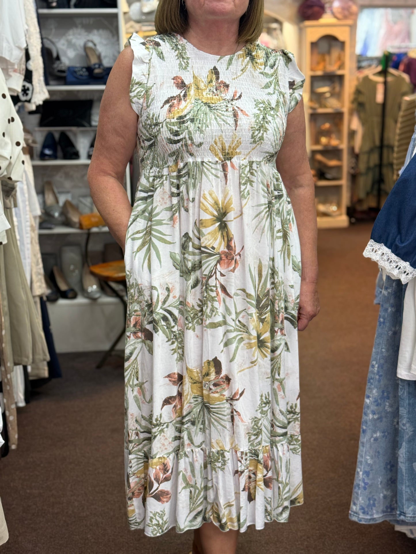 MIA- SHEARED TOP MIDAXI- FLORAL