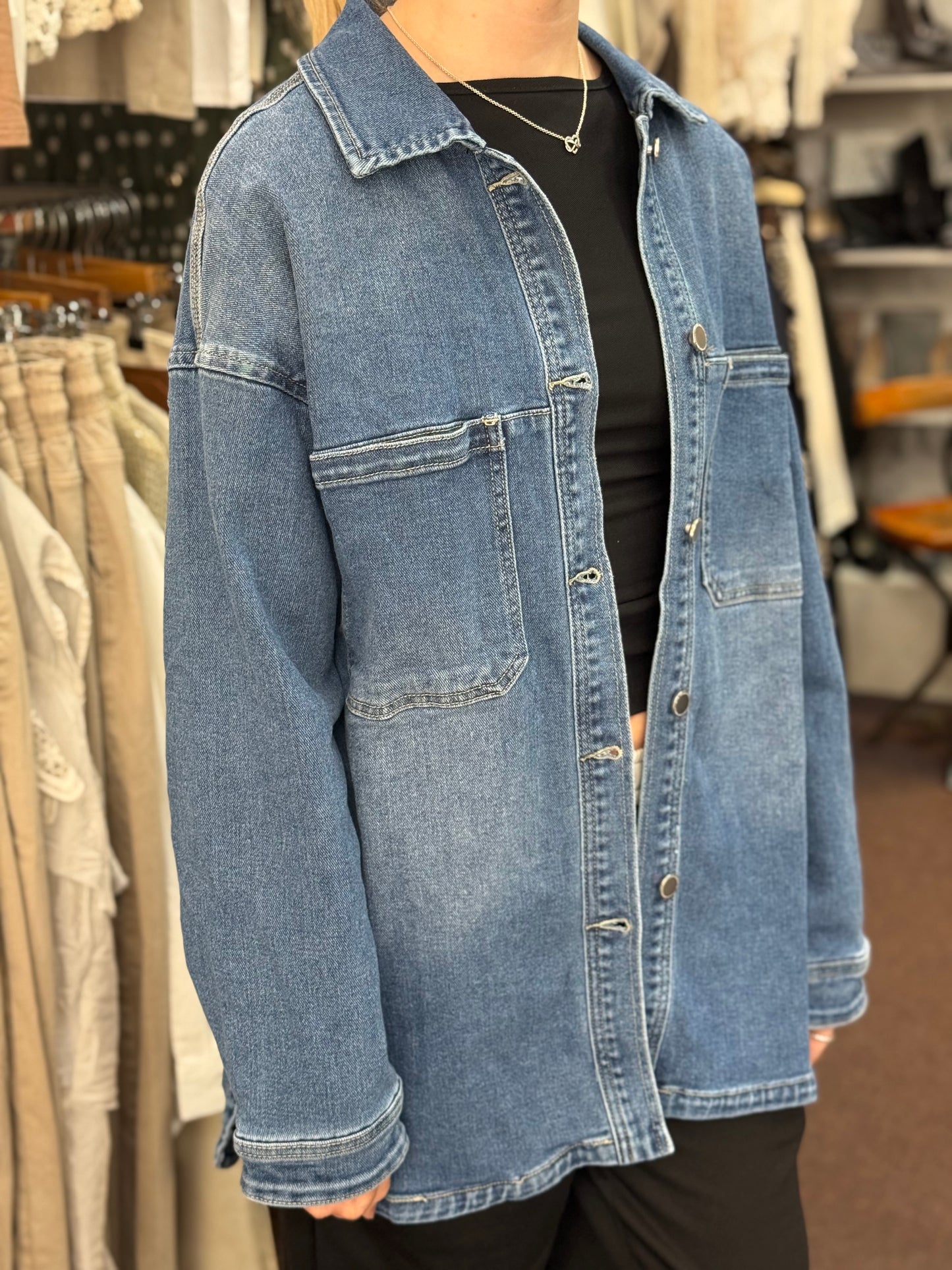LAYLA- OVERSIZED DENIM SHACKET