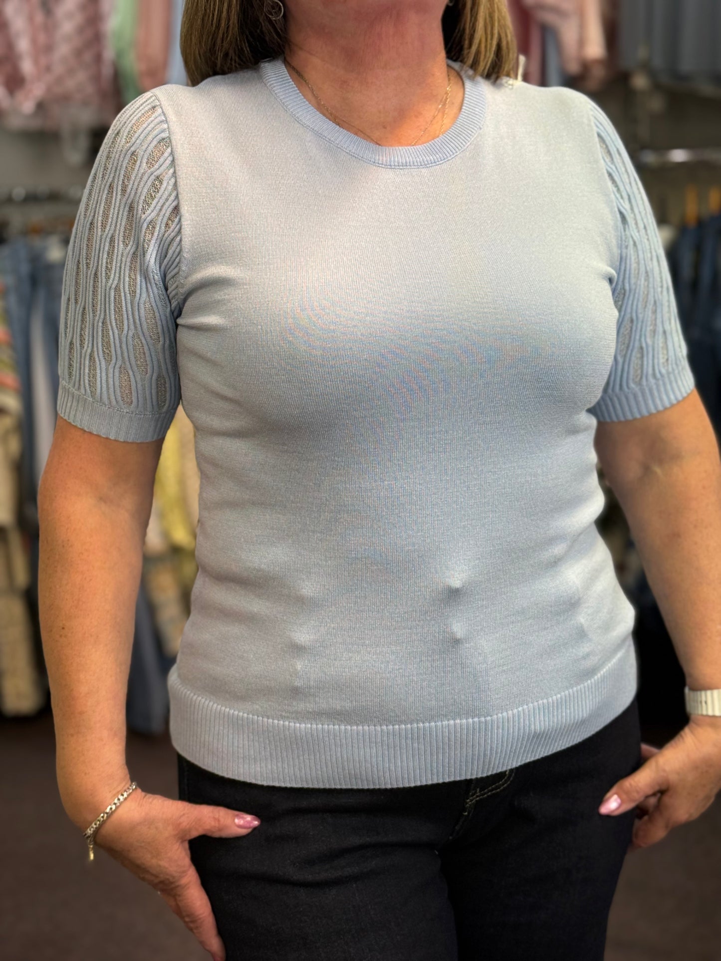 CORA- S/SLV KNIT TOP -#SunshineSALE