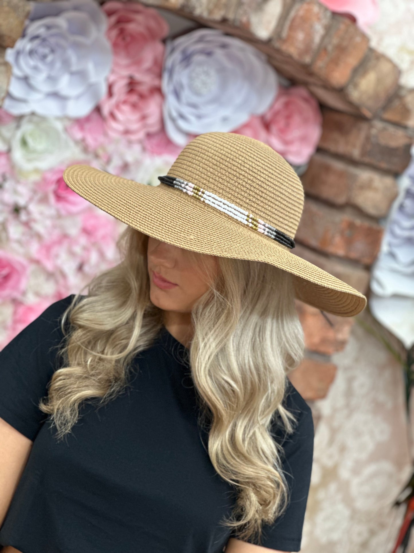 SOLER0- BEAD TRIM SUMMER HAT- ENDOFLINE