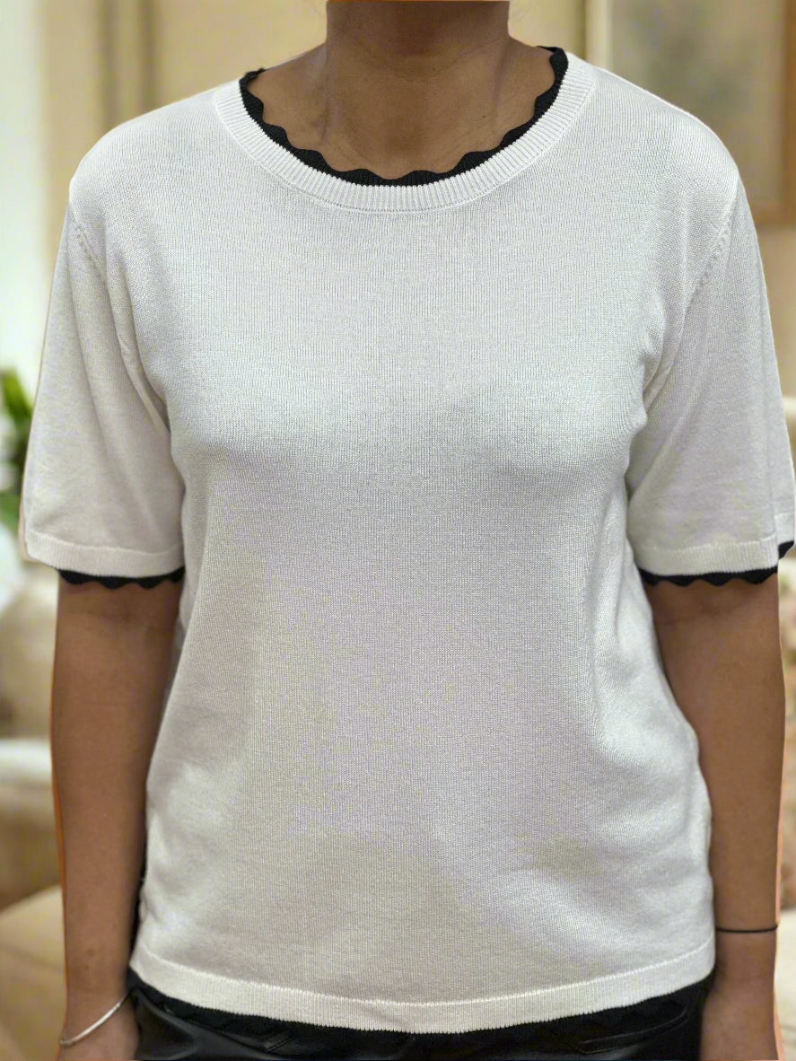 BYOUNG-OMANJA S/S TRIM KNIT