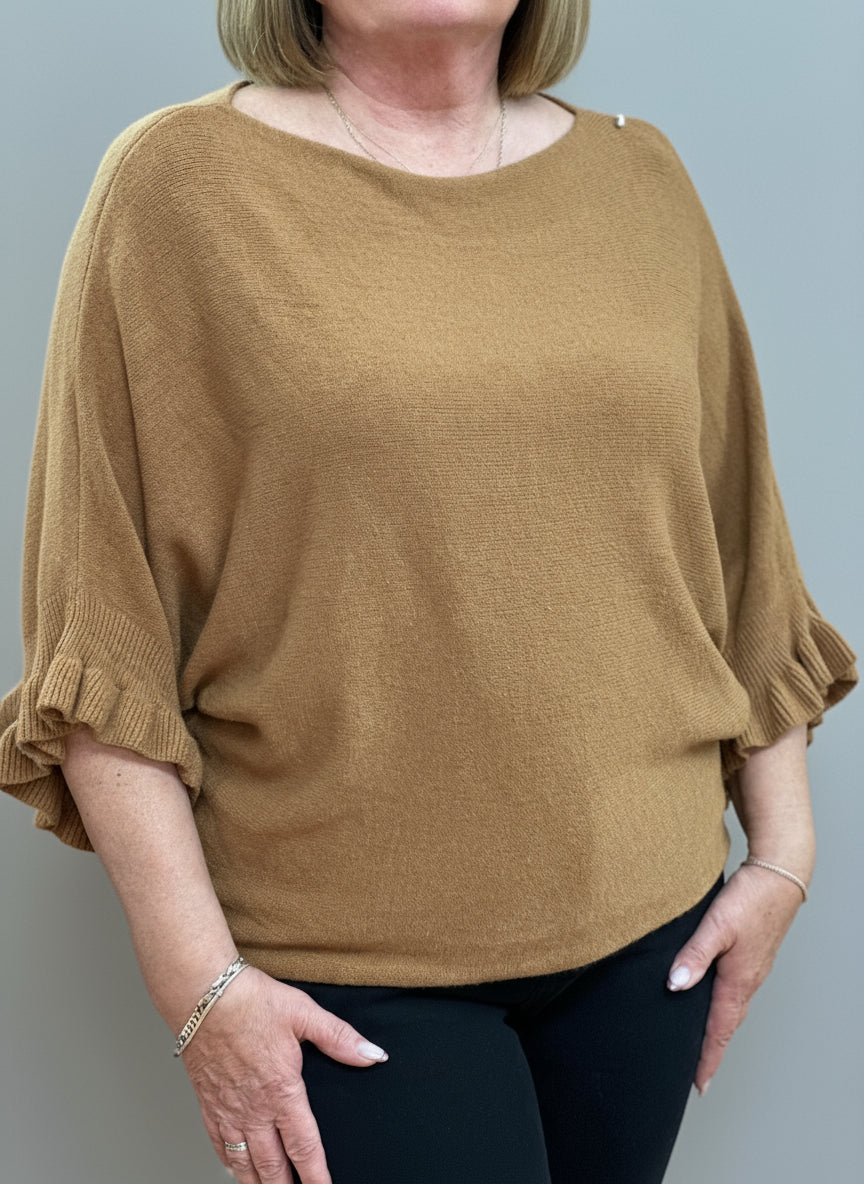 KYLIE FRILL SLV KNIT-