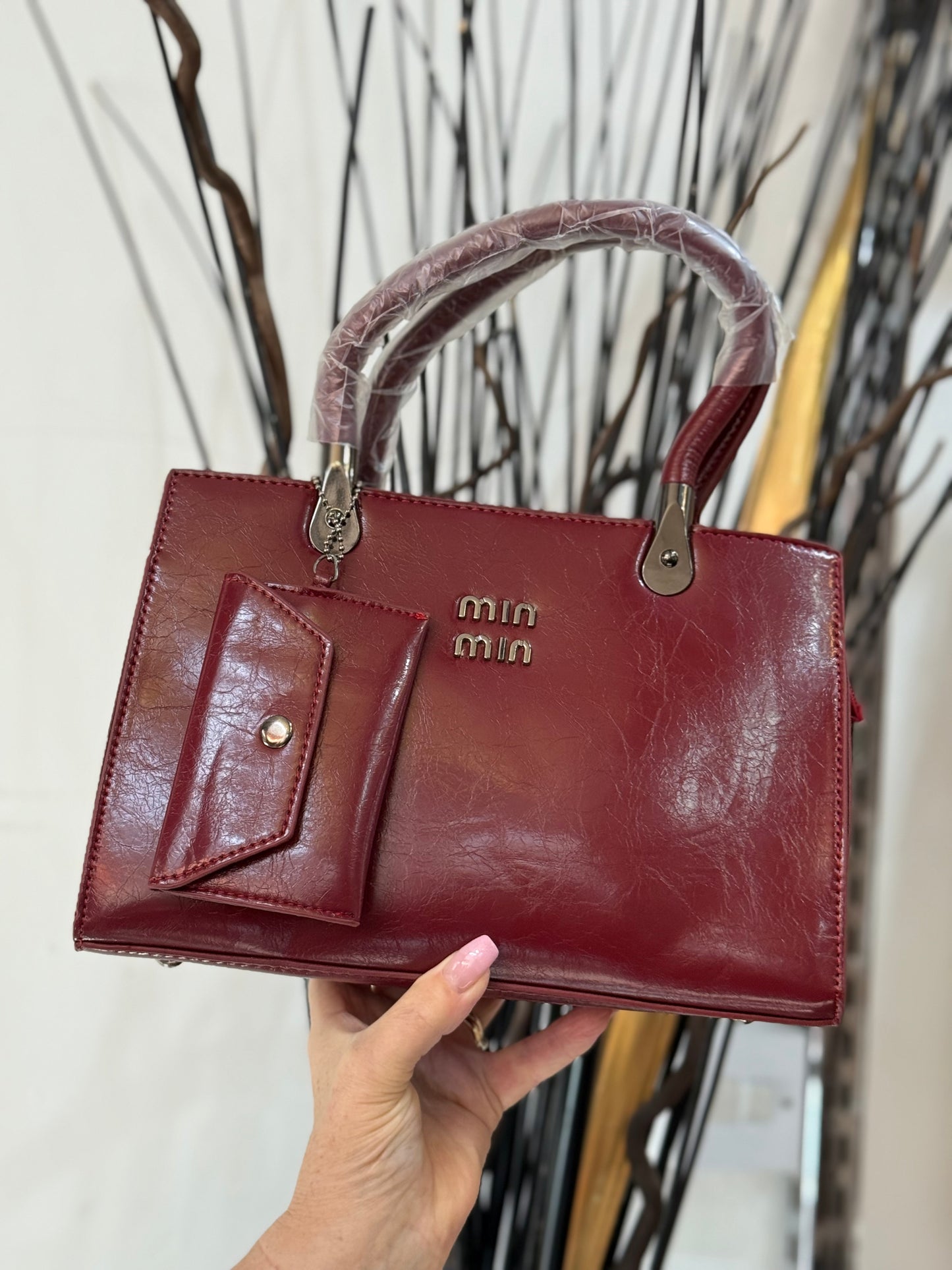 MIN-MIN- VEGAN LEATHER WALLET H/BAG