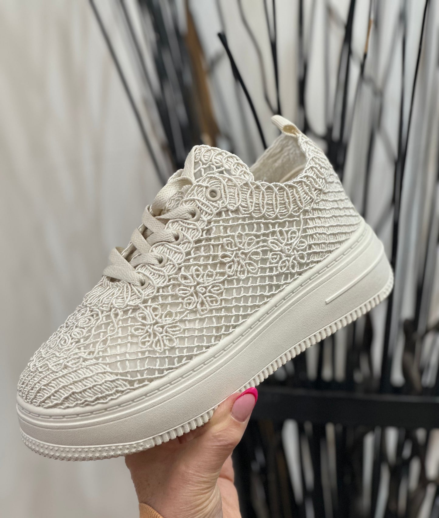 SOFIA- CROCHET LACE TRAINER