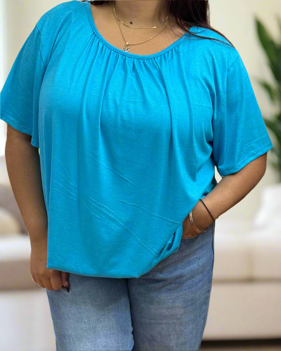 HAZE-S SLEEVE-BUBBLE TOP-PLUS