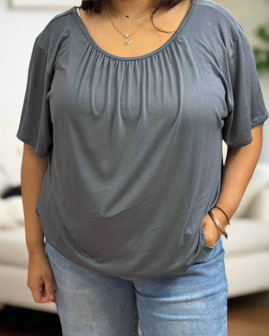 HAZE-S SLEEVE-BUBBLE TOP-PLUS
