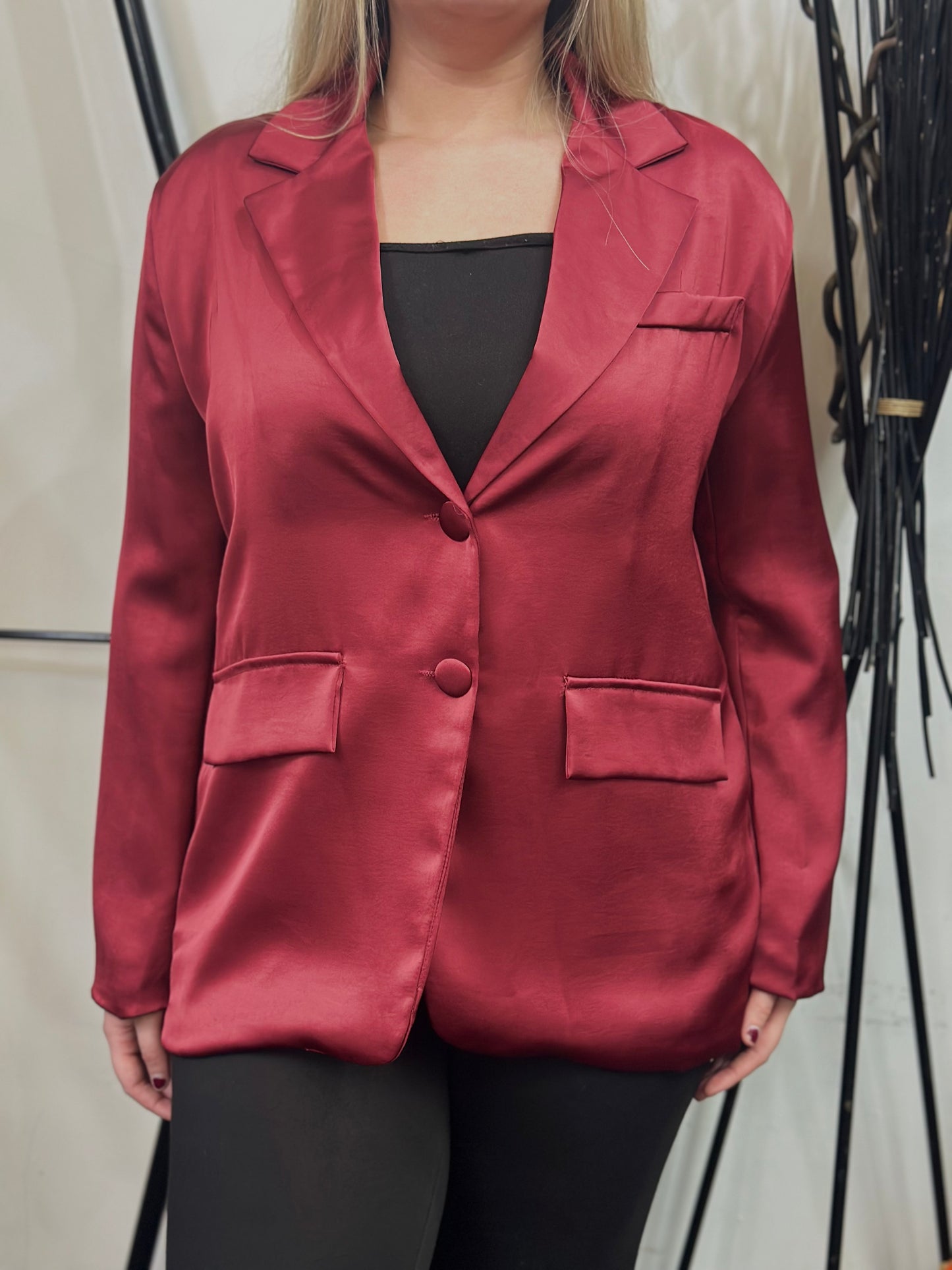 TATE- SATIN LUX BLAZER--🖤 BLACKFRIDAYWKEND-AUTO 10%OFF@CHECKOUT