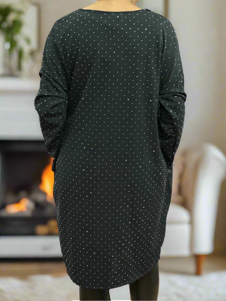 ZOLA - SPARKLE PU PATCH TUNIC DRESS 50% OFF