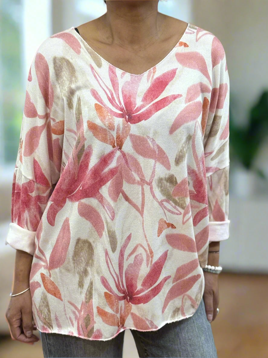 ROMA-SRING PATT KNIT TOP-SPECIAL #FLASH SALE RAIL