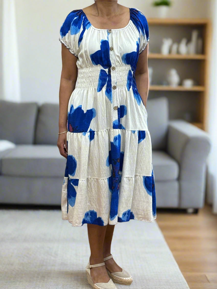 KAT-BARDOT PRINTED MIDI DRESS