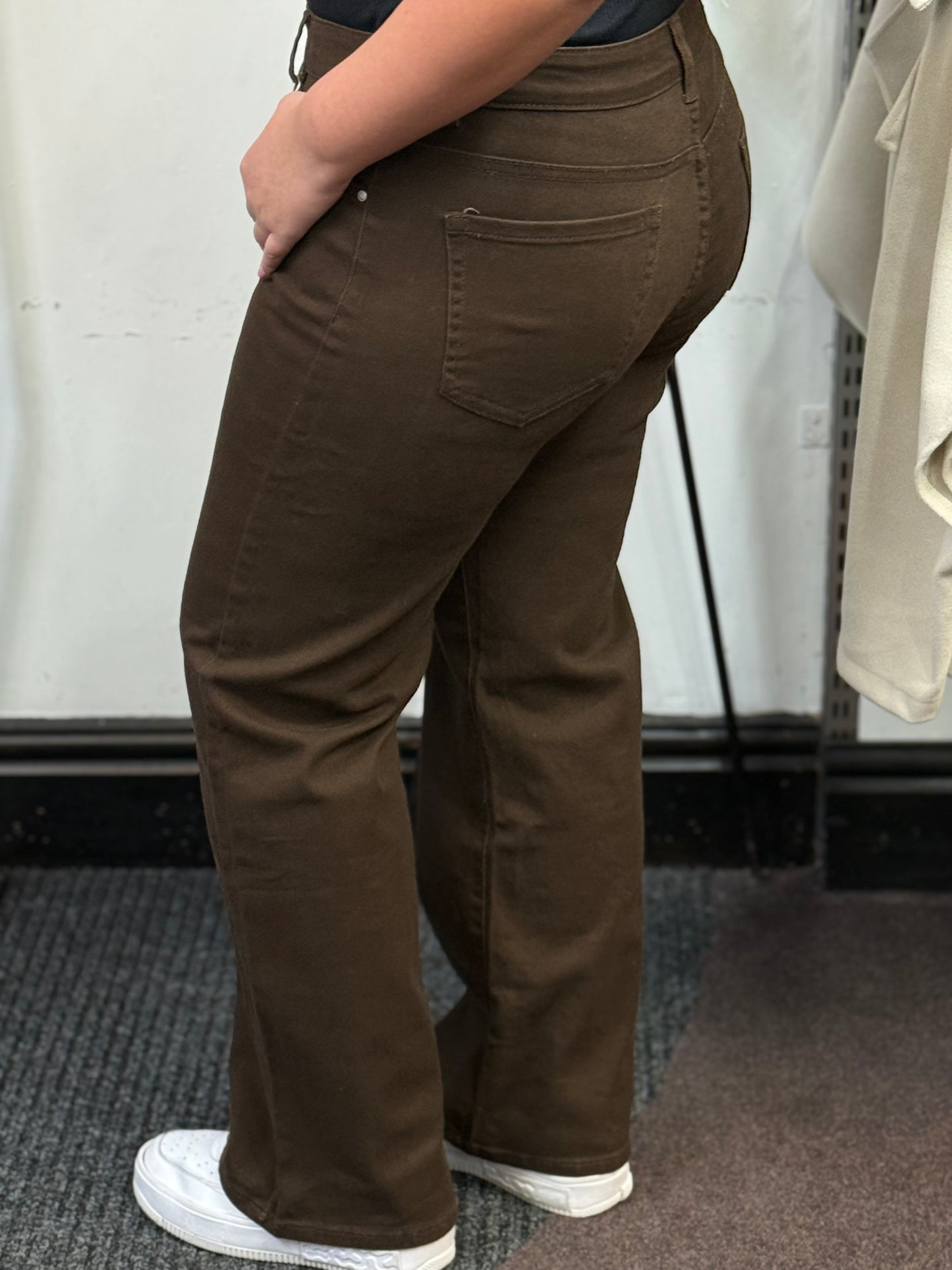 INDIE-GSMACK WIDE LEG JEAN-BROWN