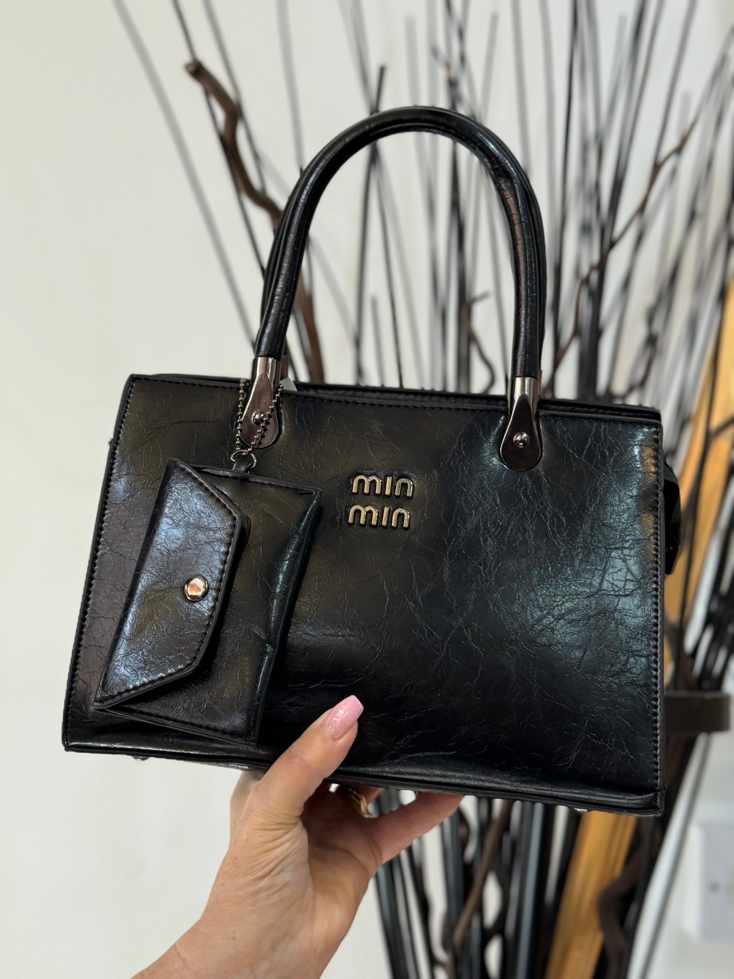 MIN-MIN- VEGAN LEATHER WALLET H/BAG