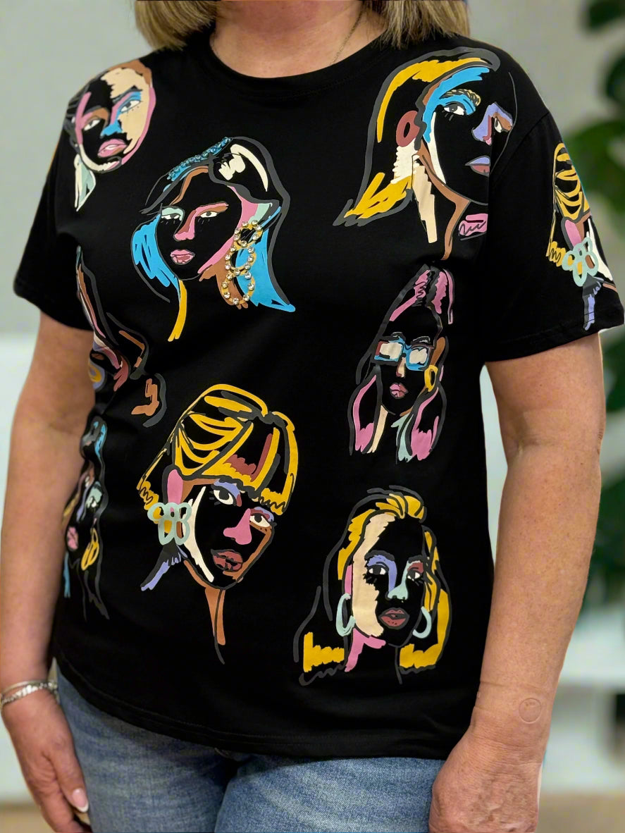 CHIC-COLOURS FACE SEQ TEE