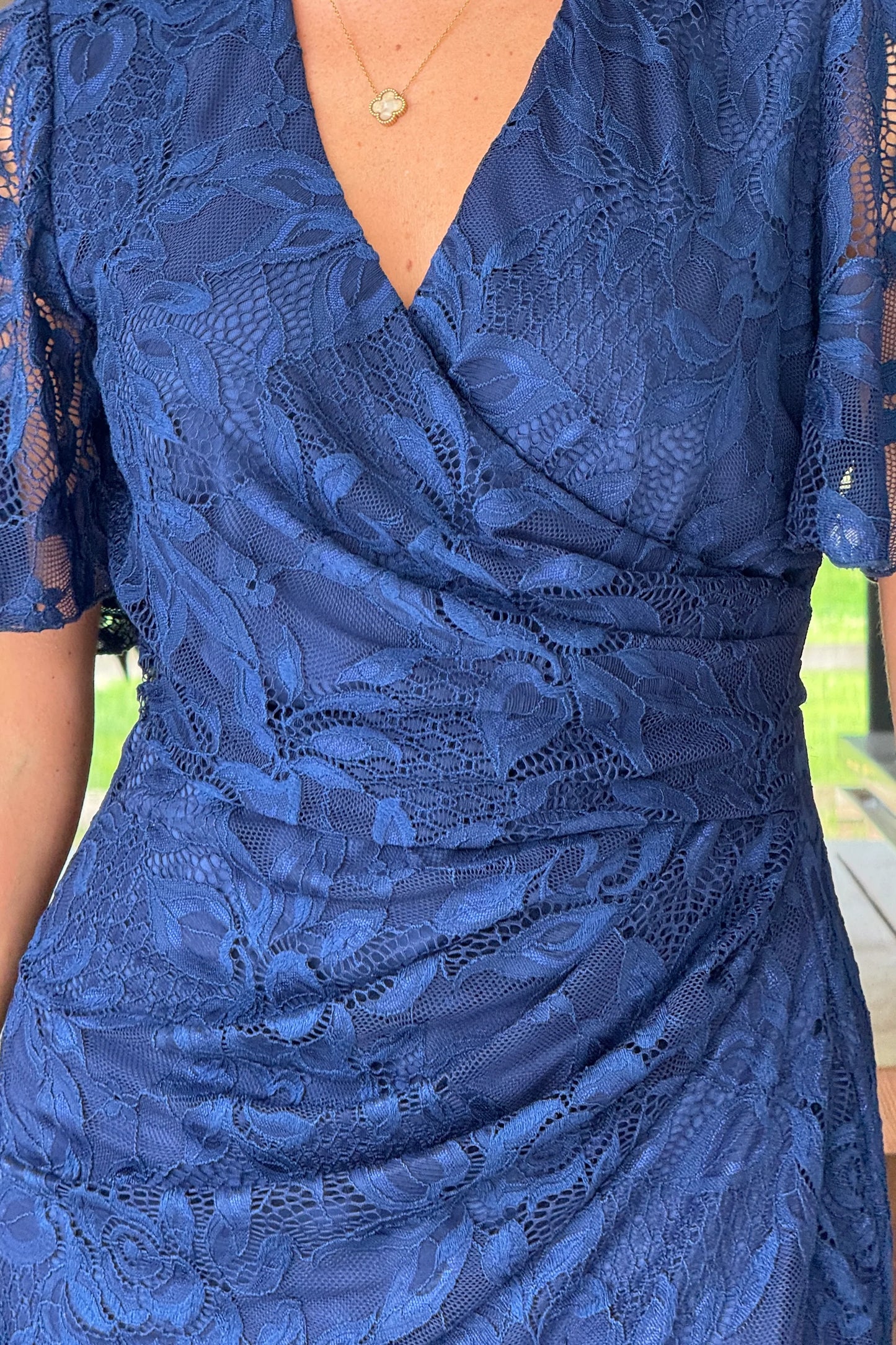TASHA - LACE WRAP MIDI DRESS