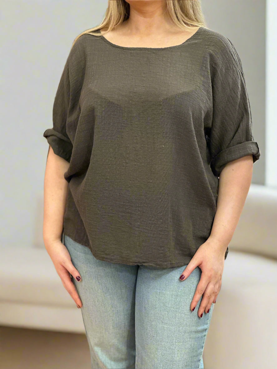 ROSANNA-S/SLV LINEN COTTON TOP MWBASIC