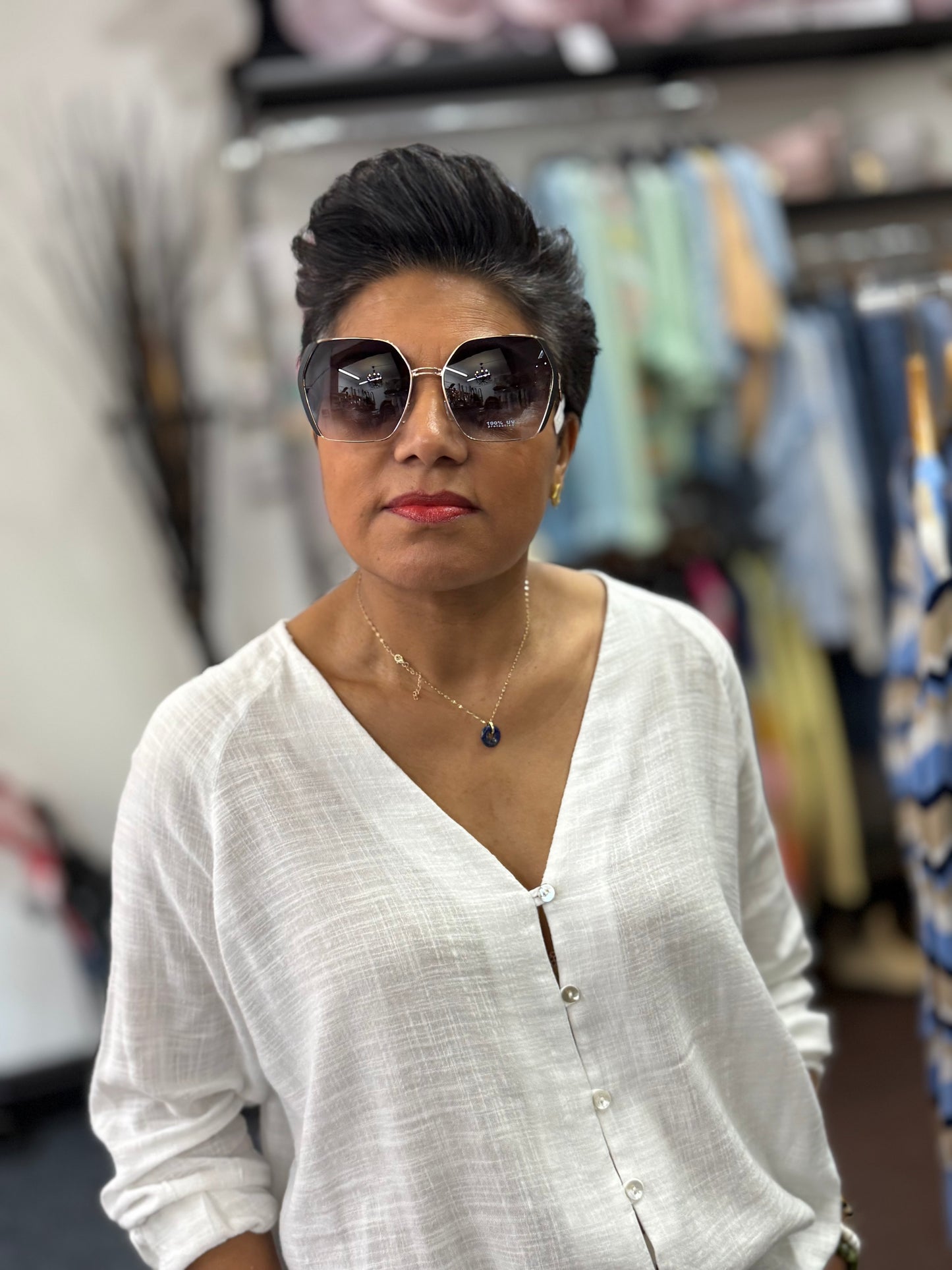 FRANSA ELDA GOLD FRAME SUNGLASSES