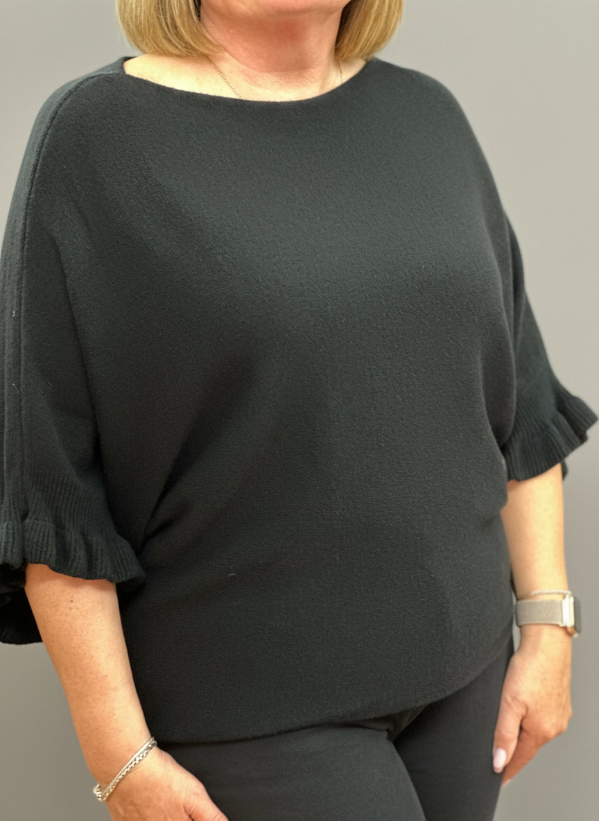 KYLIE FRILL SLV KNIT-