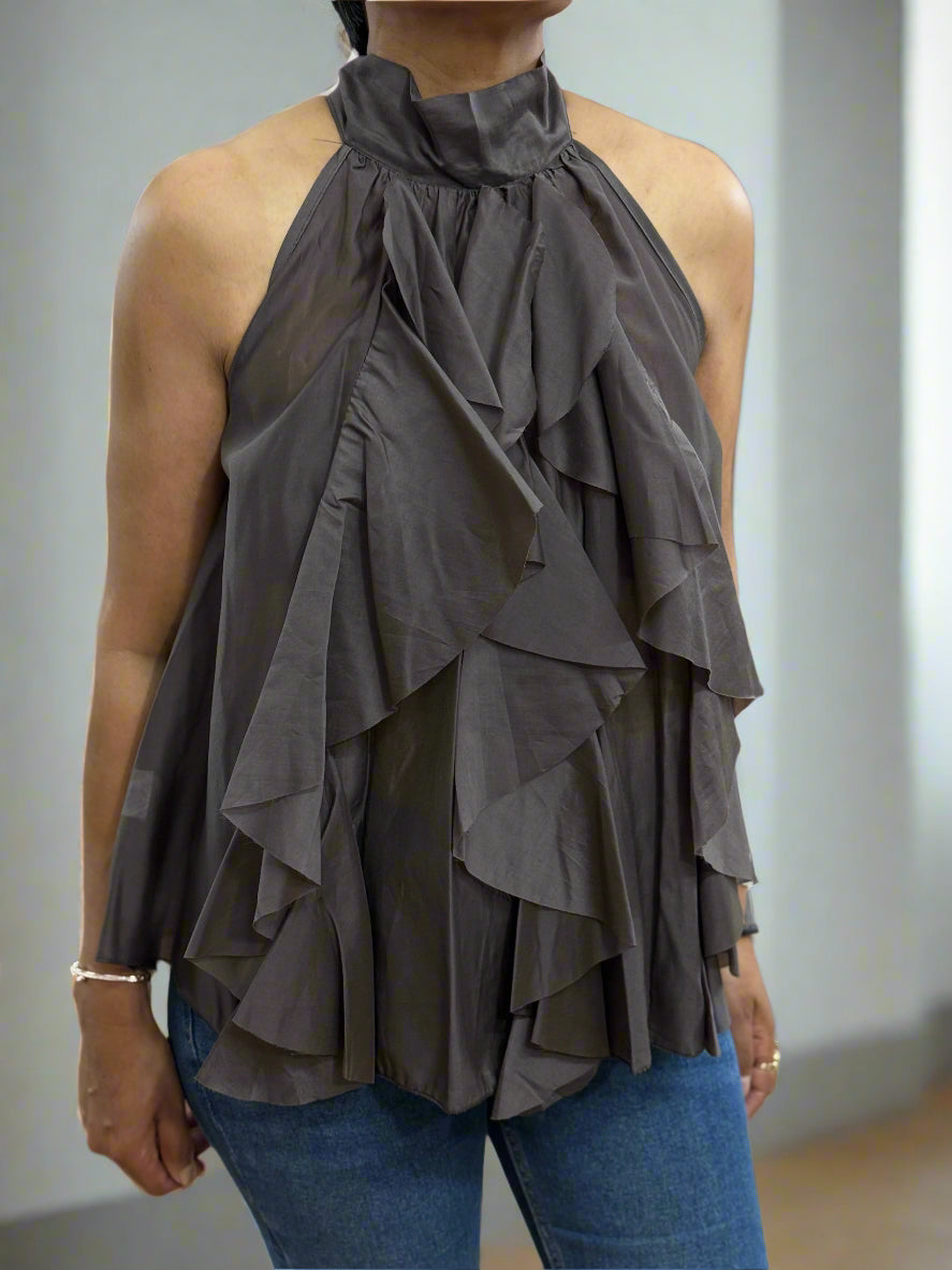 ROSA - CUTAWAY FRILL FRONT TOP