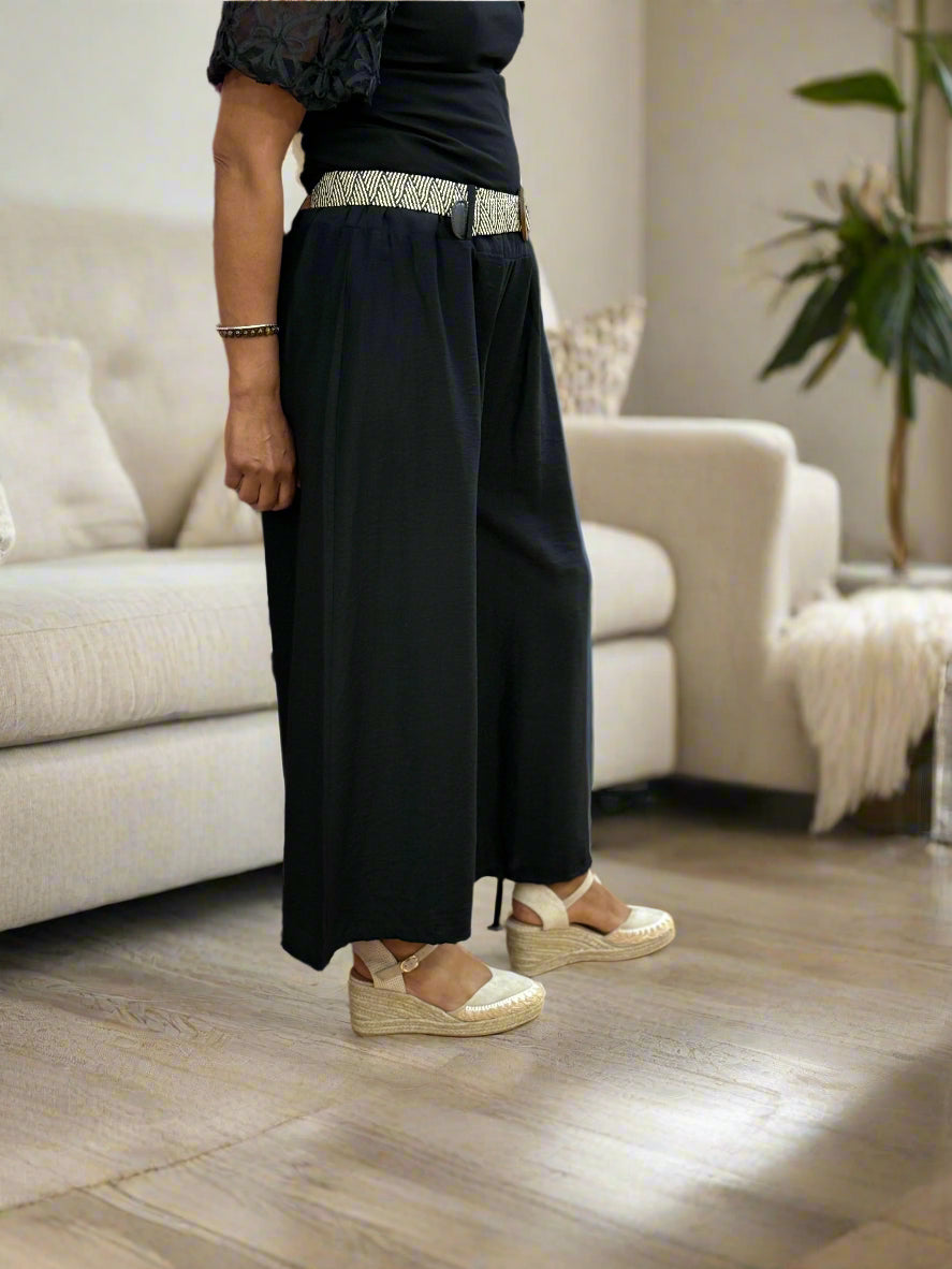 ADINA -BELTED SILKY CULLOTS
