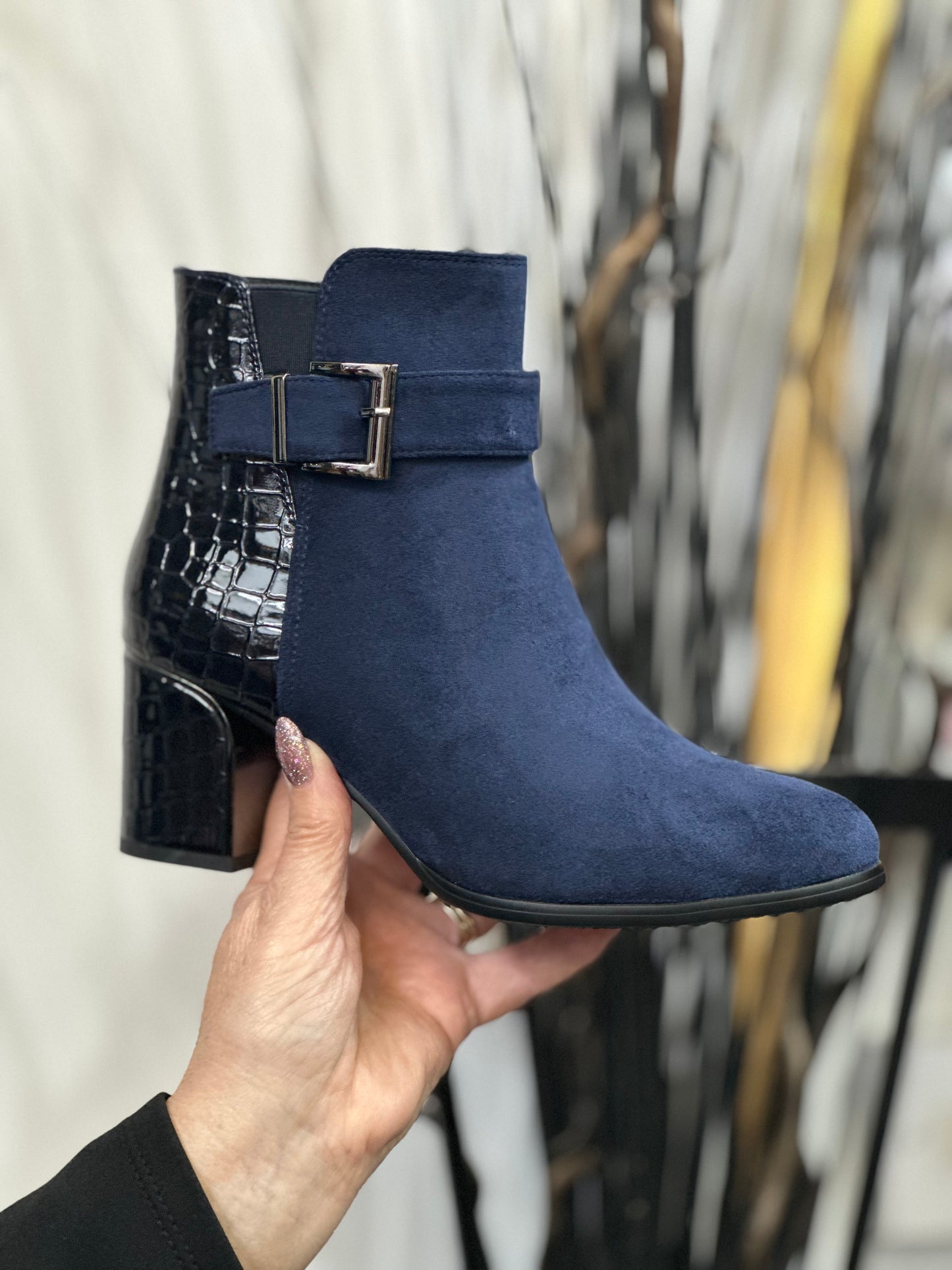 EUROPA LUNAR ANKLE BOOT - NAVY 50% OFF