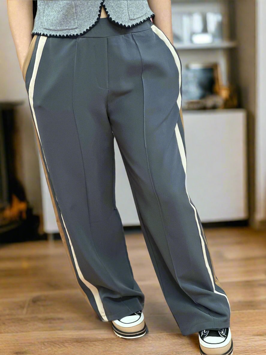 BYRON PANEL STRIPE TROUSER