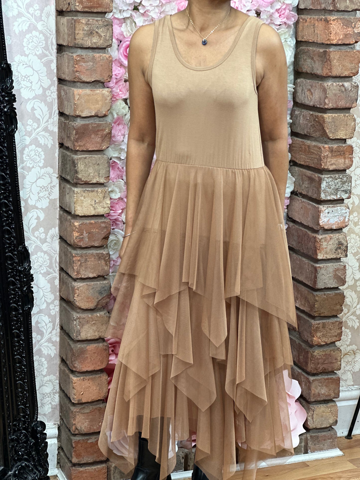ILANA- RUFFLE SKIRT LAYERING DRESS