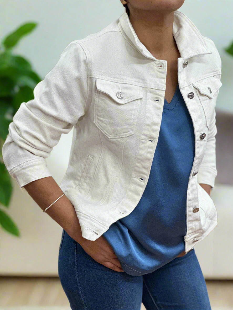 HARPER - OFF WHITE DENIM JACKET