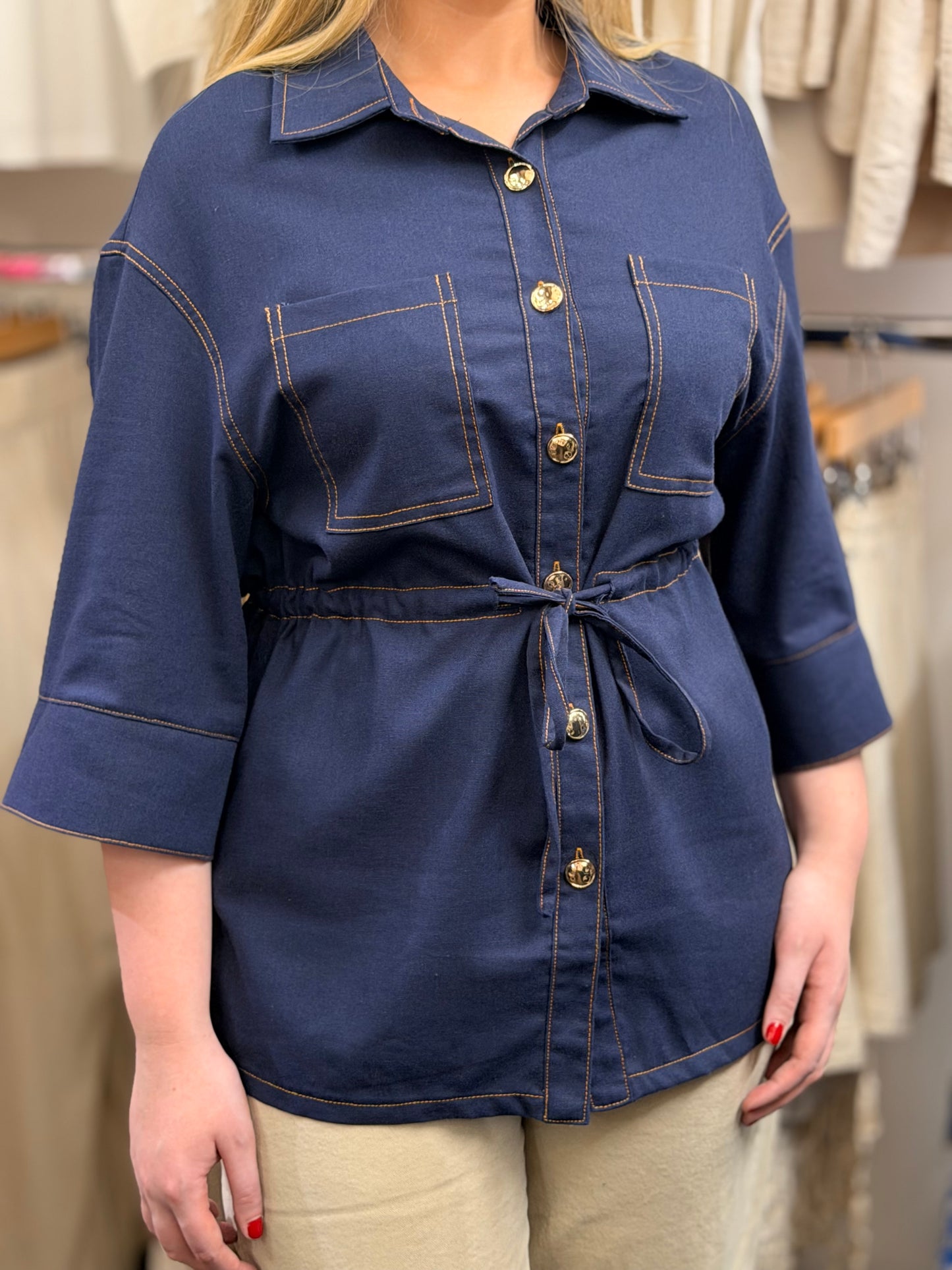 ELLA- D/STRING D/LOOK SAFARI JKT