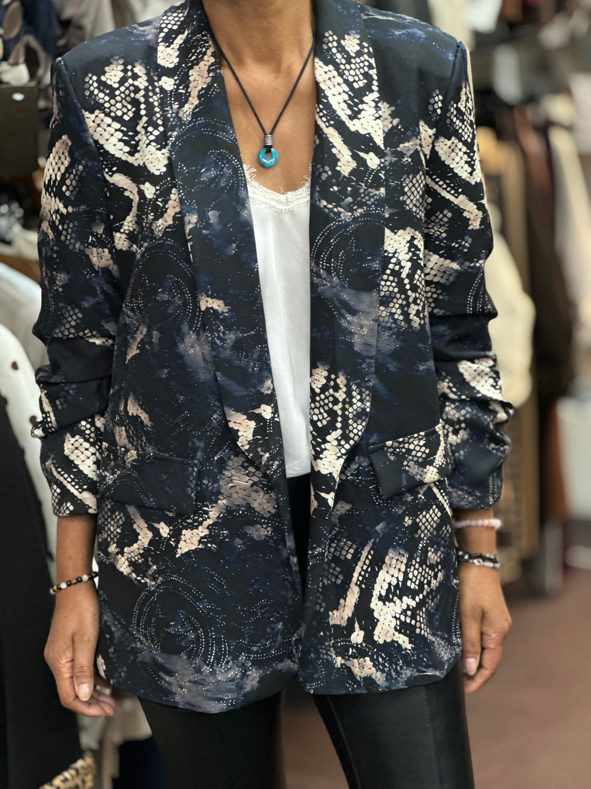 MIMI- SNAKE ANIMAL PRINT BLAZER