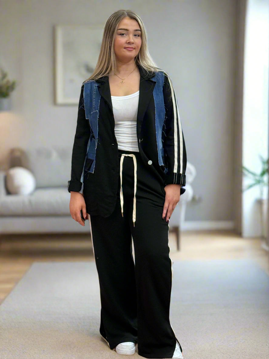 HUDSON CO-ORD JERSEY SIDE SLIT PANT