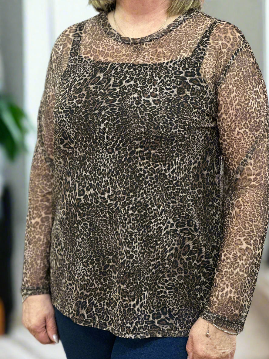 BALLISIMO PRINTED MESH TOP- PLUS