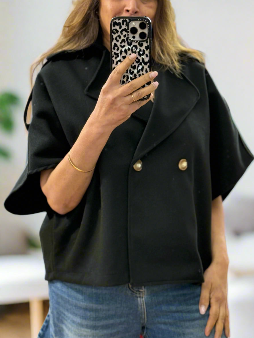 HEIDI - O/S CAPE STYLE JACKET-