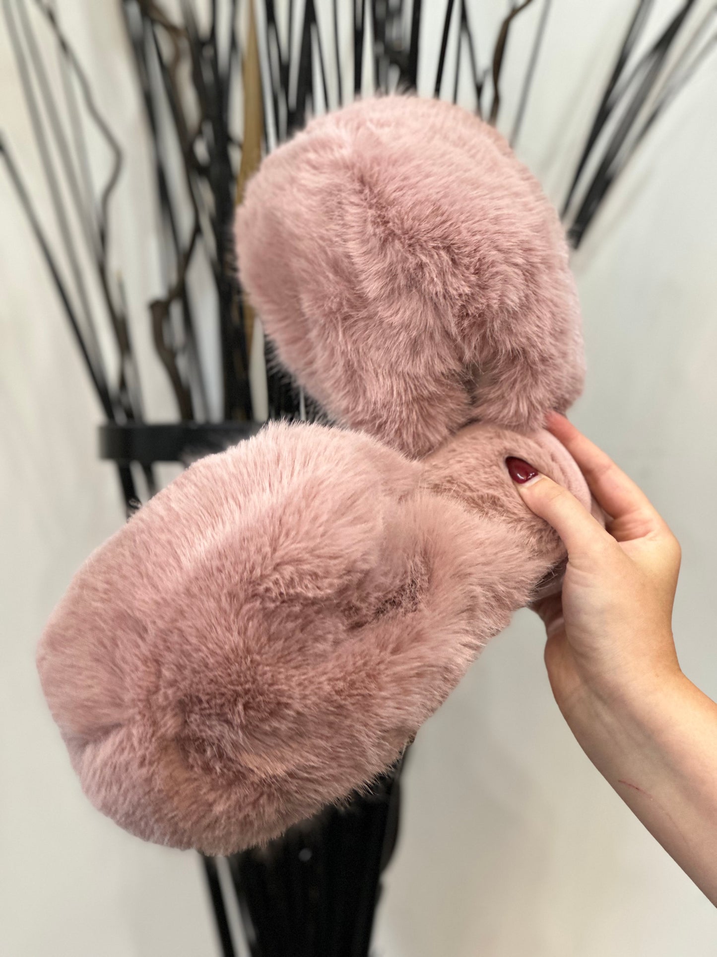 FLUFFY -F/FUR MULE SLIPPER -