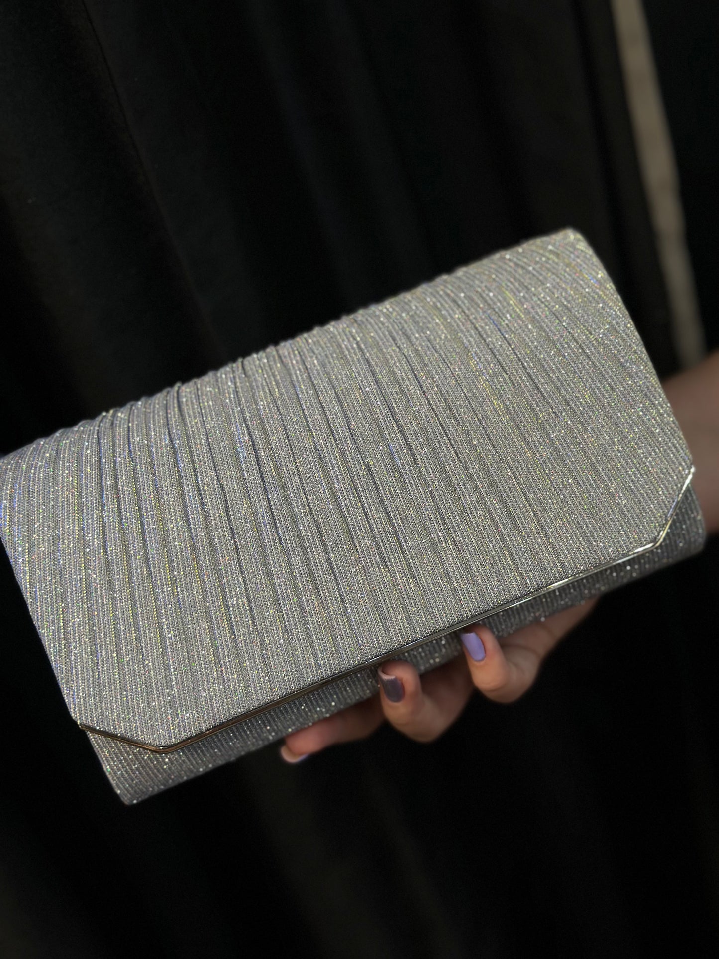 SHIMMER SPARKLE CLUTCH BAG-PAP24S15