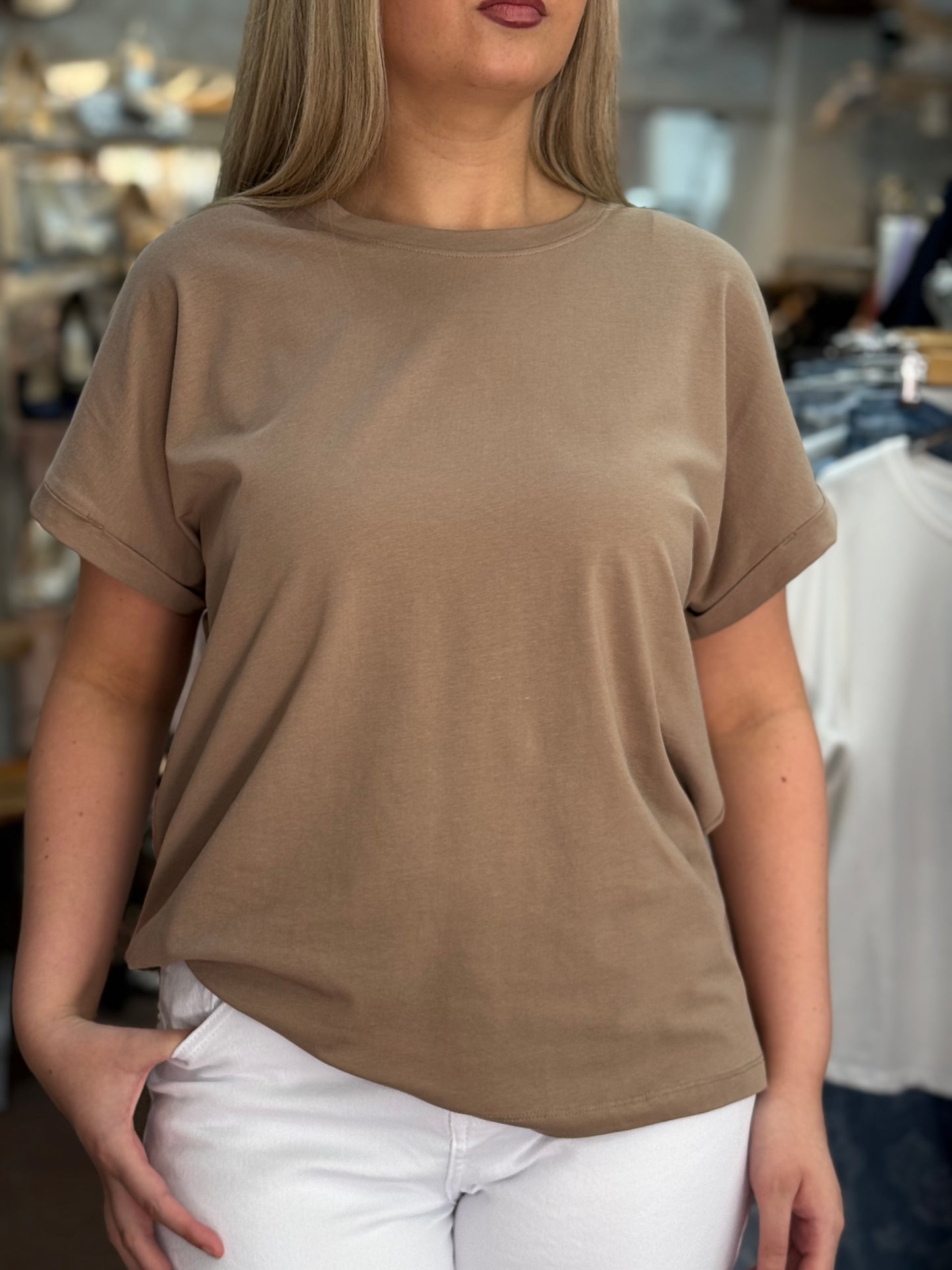 FRANSA-FEBA RNCK TEE-TAUPE