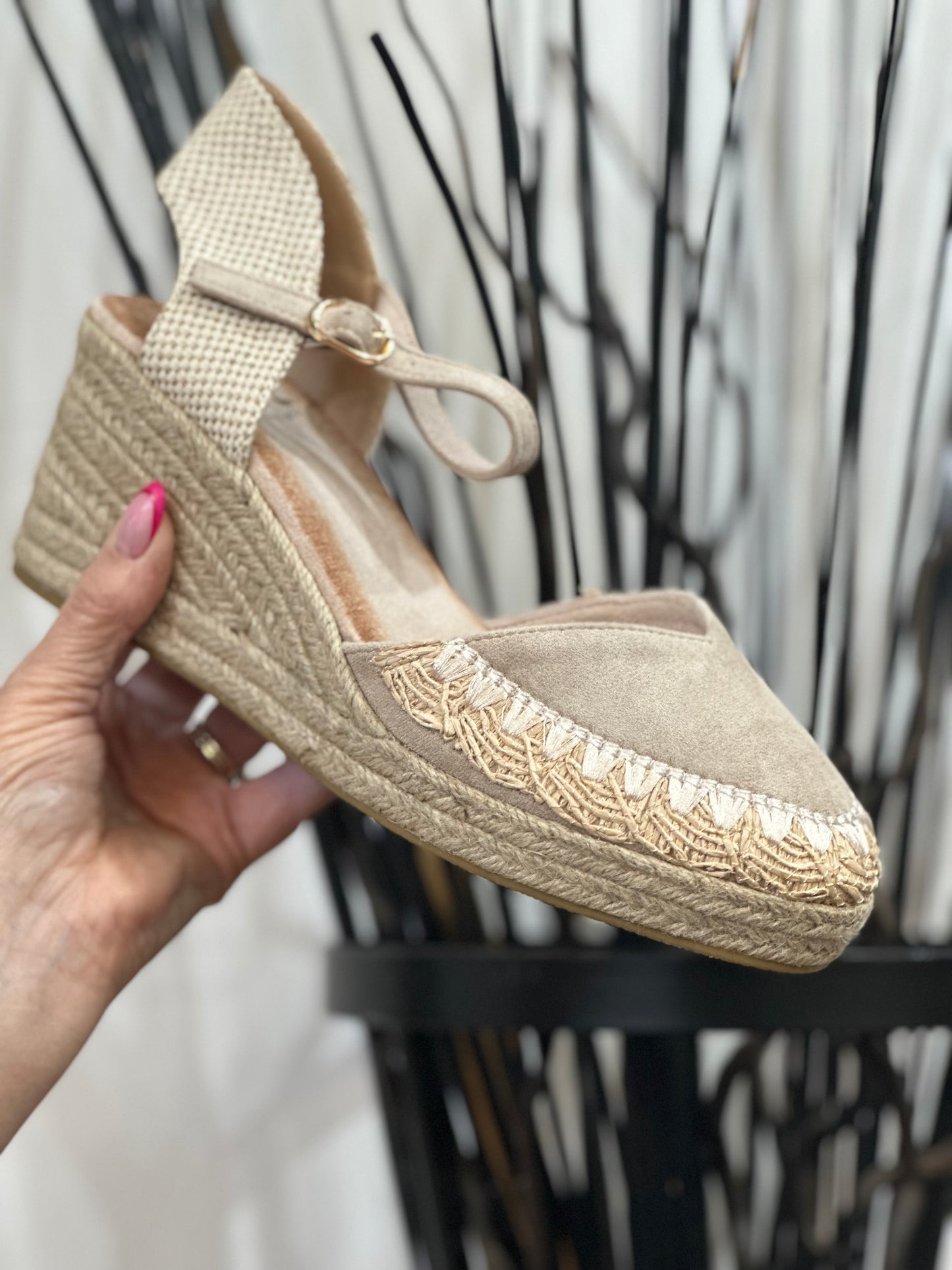 HAVANA-SUEDETTE WEDGE ESPEDRIL