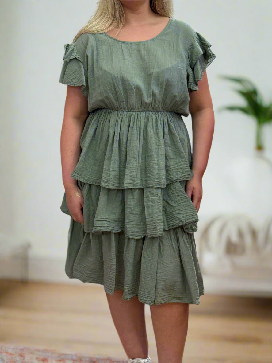FLISS- COTTON FRILL SLV RARA DRESS