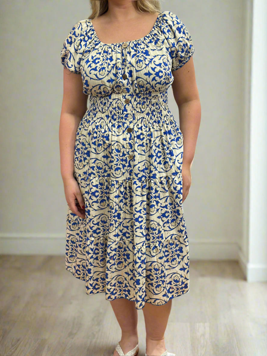 KAT-BARDOT PRINTED MIDI DRESS