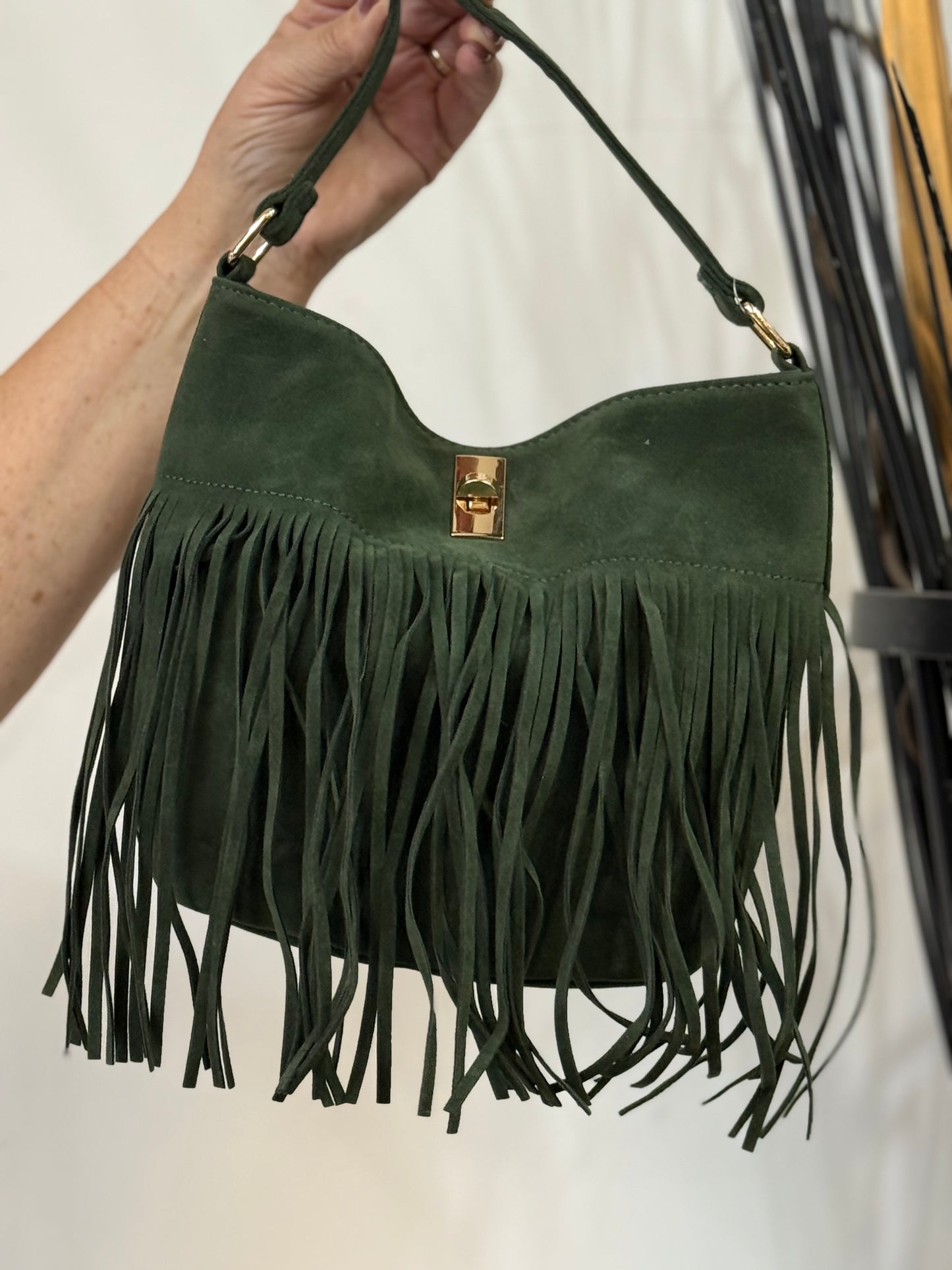 LOLA - SUEDETTE TASSLE BAG